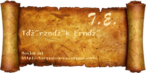 Törzsök Ernő névjegykártya
